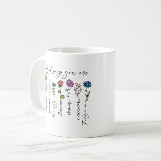 Mug Affirmations de Dieu (Devant gauche)
