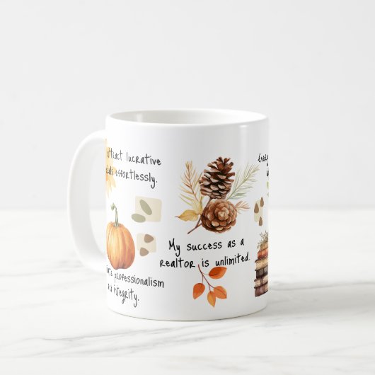 Mug Affirmations de l'agent immobilier (Devant gauche)