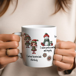 Mug Affirmations de l'agent immobilier Noël