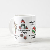 Mug Affirmations de l'agent immobilier Noël (Devant gauche)