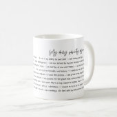 Mug Affirmations de sobriété minimes (Devant droit)
