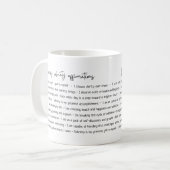 Mug Affirmations de sobriété minimes (Devant gauche)