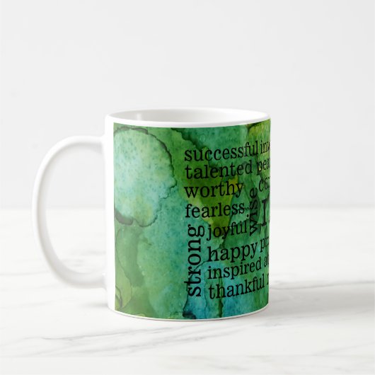 Mug Affirmations positives Déclaration de I AM (Gauche)