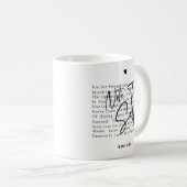 Mug Affirmations Positives Écriture Noire Note Pour So (Devant droit)