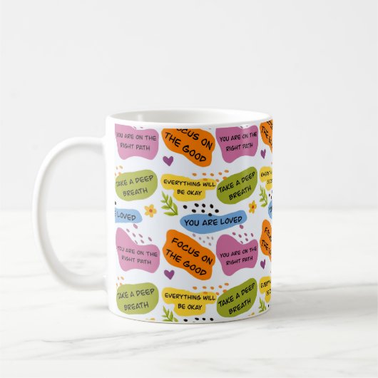 Mug Affirmations positives Motif - Citation motivation (Gauche)