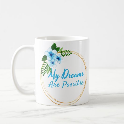 Mug affirmations positives pour l'acceptation de la vi (Gauche)