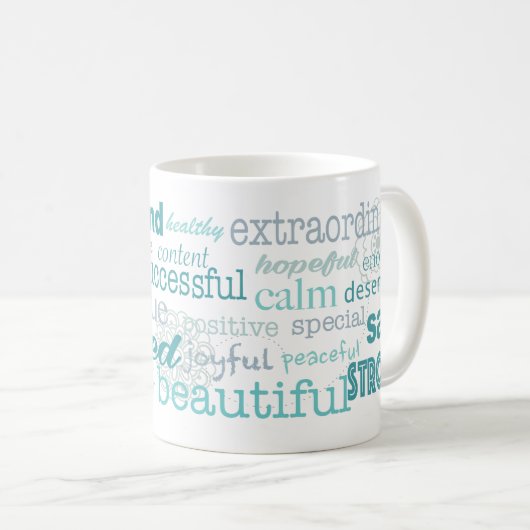 Mug Affirmations quotidiennes (Devant droit)