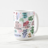 Mug Affirmations quotidiennes Inspirational Mom (Devant droit)