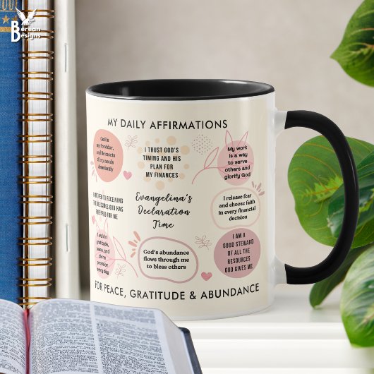 Mug Affirmations quotidiennes personnalisées - Verset 