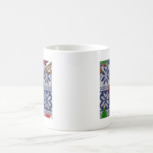 Mug affreux pull-over de Noël émoji (Centre)