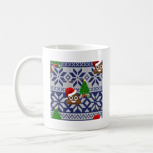 Mug affreux pull-over de Noël émoji (Gauche)