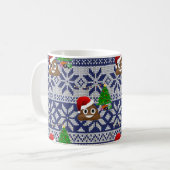 Mug affreux pull-over de Noël émoji (Devant gauche)