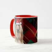 Mug Afghan Hound Dog Lover Holiday Plaid Christmas (Devant gauche)