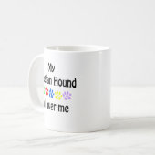 Mug Afghan Hound Walks Design (Devant gauche)