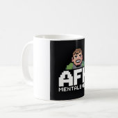 Mug AFK Mentalement Chibi Gamer Pixel Art (Devant gauche)