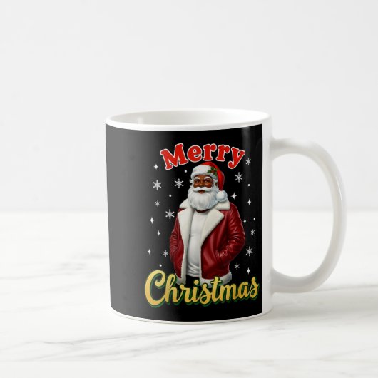 Mug African American Santa Christmas Cool Black X-mas (Droite)