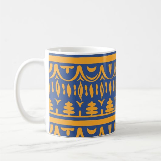 Mug African Chevrons: Ethnic Tribal Pattern (Gauche)