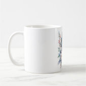 Mug African Grey Parrot Floral Watercolor (Gauche)