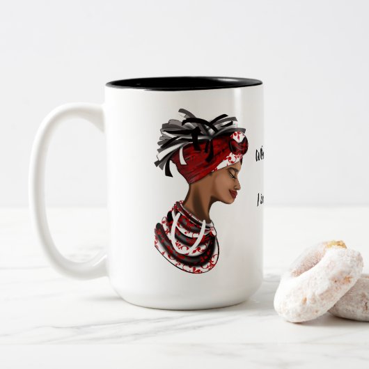 Mug African Woman, Réflexions (Avec donut)