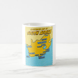 Mug Afrique du Sud illustrée par l'art Pop