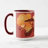 Mug Afrique du texte personnalisé (Gauche)