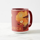 Mug Afrique du texte personnalisé (Devant droit)