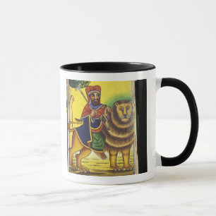 Mug Afrique, Éthiopie. Œuvre d'art représentant le Lio