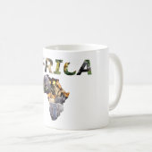 Mug Afrique Faune Continent Afrique Collage (Devant droit)
