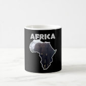 Mug Afrique Faune Continent Blanc Eléphant Mist (Centre)