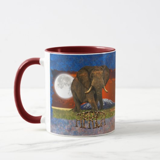 Mug Afrique sauvage Amateurs d'animaux Big Five (Gauche)