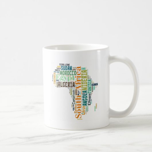 Mug Afrique Word Art (Droite)