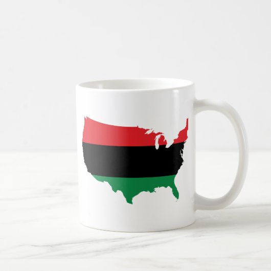 Mug Afro-Américain _ Couleurs rouge, noir et vert (Droite)