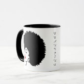 Mug Afro avec de belles lèvres rouges (Devant gauche)