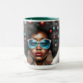 Mug Afro femme élégante et bizarre ambiance de vacance (Centre)