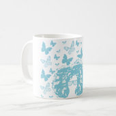 Mug Afro, papillons et lunettes de soleil (Devant gauche)