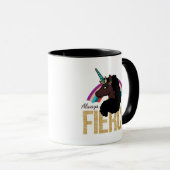 Mug Afro Unicorn | Magique - Toujours fière (Devant droit)