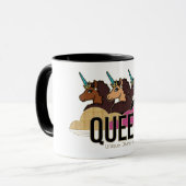 Mug Afro Unicorn Queen Trio Design (Devant gauche)