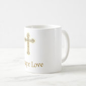 Mug Agape Love éléments chrétiens (Devant droit)