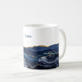 Mug Agate Bleu Patriotique Or (Devant droit)