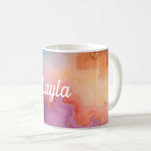 Mug Agate du feu de soleil (Devant droit)