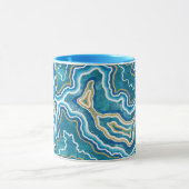 Mug Agate graphique en or bleu (Centre)