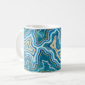 Mug Agate graphique en or bleu (Devant gauche)
