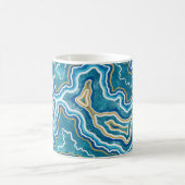 Mug Agate graphique en or bleu (Centre)