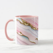 Mug Agate Marble tendance Blue Pink Gold Collection (Gauche)