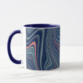 Mug Agate marbré bleu et bracelet blanc Résumé (Gauche)