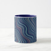 Mug Agate marbré bleu et bracelet blanc Résumé (Centre)