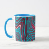 Mug Agate marbré bleu et magenta ondulé Abrégé (Gauche)