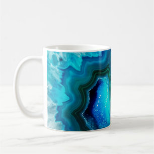 Mug Agate moderne en marbre bleu