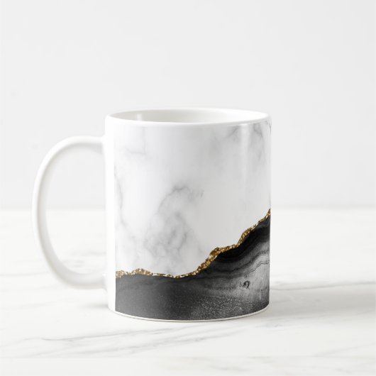 Mug Agate noir doré Marbre blanc (Gauche)