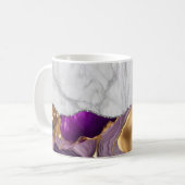 Mug Agate noir doré Marbre blanc (Devant gauche)